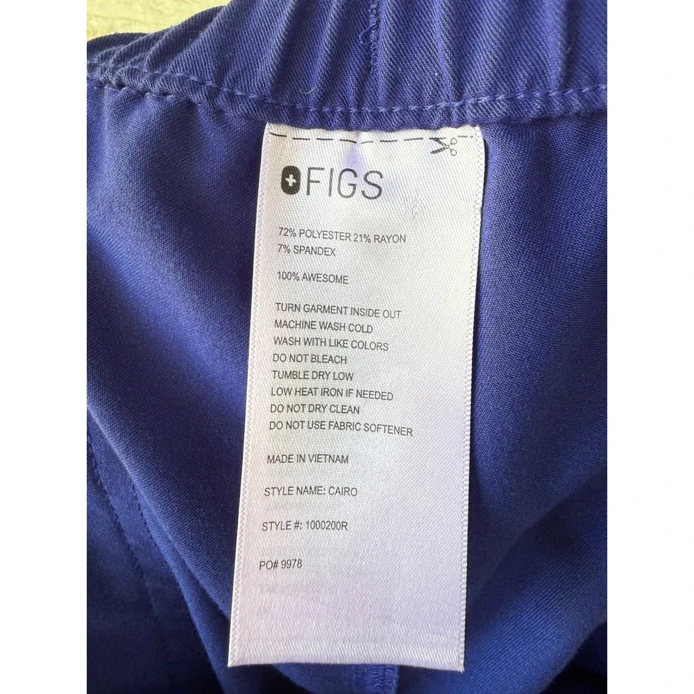 Figs Cairo Cargo Scrub Pants Mens  Deep Royal Blue 1000200R PO 9978 Size Large